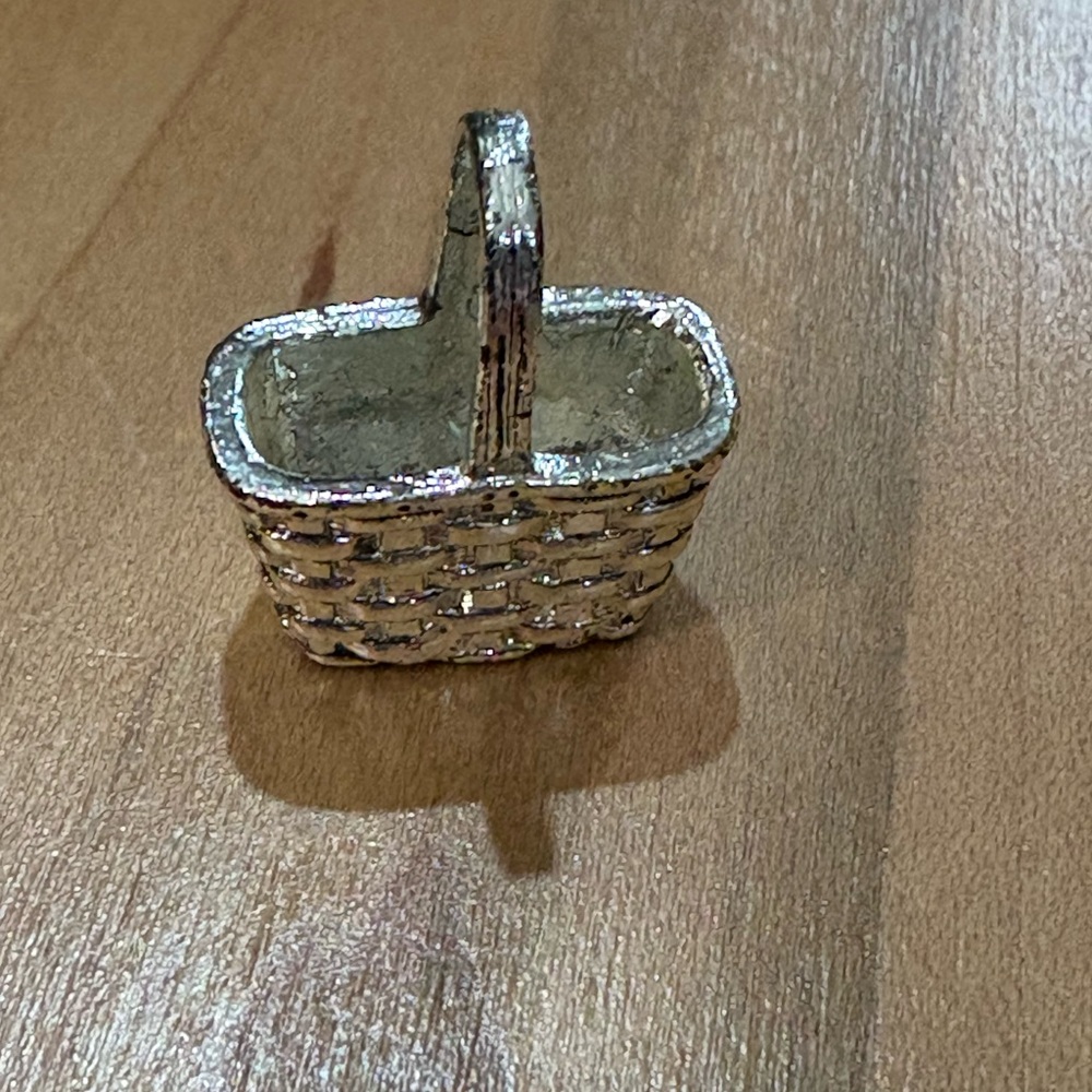 Longaberger Silver Woven Basket Charm